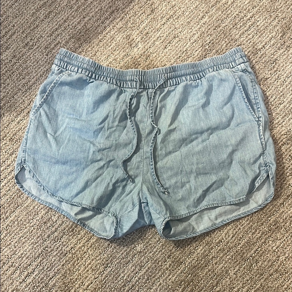 GAP Blue Athletic Shorts Elastic Waistband Lightweight